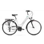 Trekingový bicykel 28 Romet Gazela 1 L 28" bielo svetlomodrý hliník 19" 